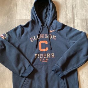 Clemson Tigers Nike Veterans day pullover hooded sweatshirt mens size L